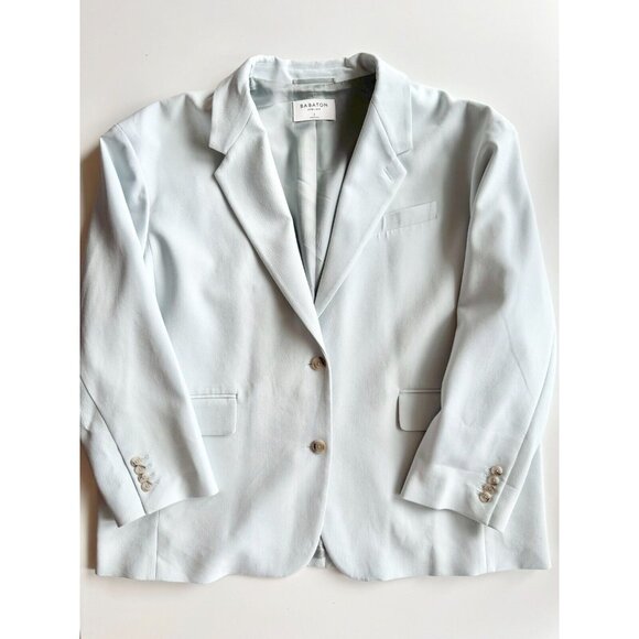 Aritzia BABATON ATELIER Vogue Cruise Blue Single Oversized Blazer Jacket, Size 3 - Picture 5 of 16